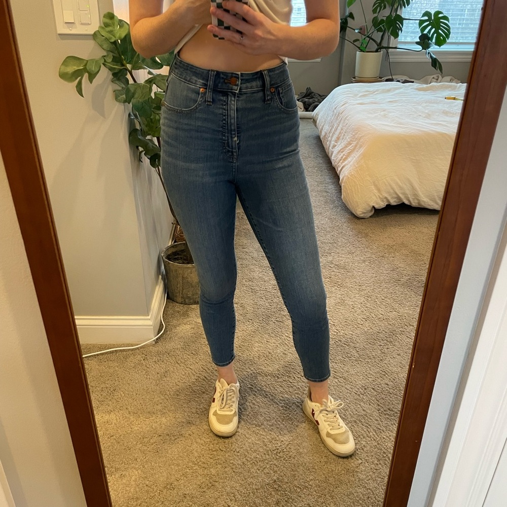 Madewell Curvy Skinny High Waist Crop Jeans in Dalstrom Wash Size 27T